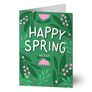 Happy Spring Tulips Greeting Card