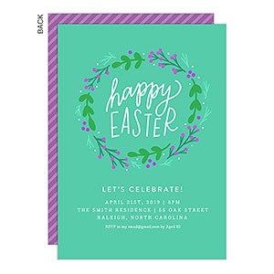 Easter Floral Party Invitation - Set of 5