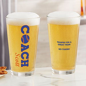 Coach Personalized 16 oz. Pint Glass