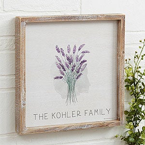 Farmhouse Lavender Bouquet 12x12 Personalized Wall Art