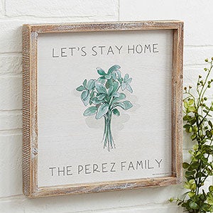 Farmhouse Sage Bouquet 12x12 Personalized Wall Art