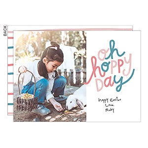 Oh Hoppy Day Premium Easter Photo Card - Set of 5