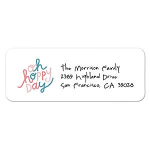 Oh Hoppy Day Return Address Labels - 1 set of 60