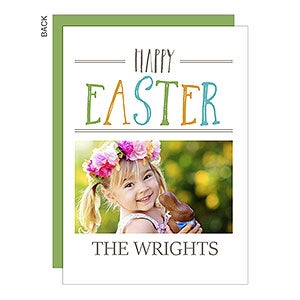 Happy Easter Bunny Photo Card - Set of 5