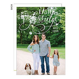 Easter Blessings Cross Photo Card - Premium - Set of 5