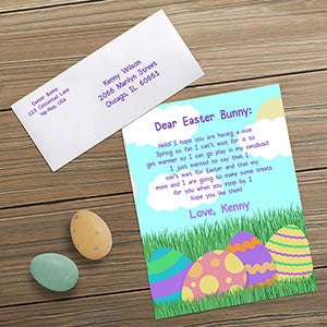 Easter Eggs Personalized Letter To the Easter Bunny