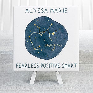 Sagittarius Zodiac Sign 12x12 Personalized Canvas Print