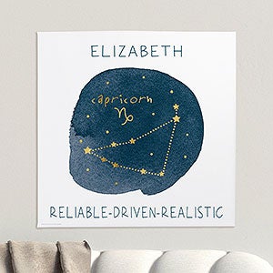 Capricorn Zodiac Sign 12x12 Personalized Canvas Print