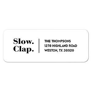 Slow Clap Address Labels - 1 set of 60