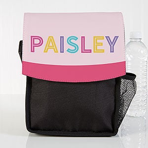 Personalized Kids Lunch Bags - Girls Colorful Name