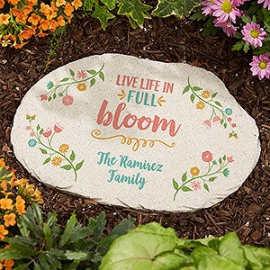 Floral Garden Personalized Garden Stepping Stone