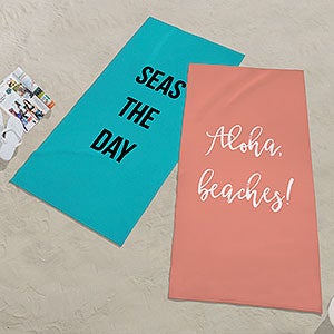 Personalized Beach Towels - Add Any Text