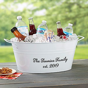 Personalized Beverage Tub - Family Name