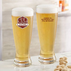 Retirement Personalized 20 Oz Pilsner Glass