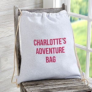 Personalized Sweatshirt Drawstring Bag