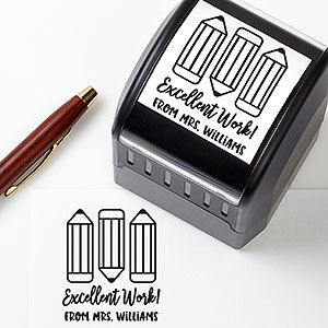 Teacher Pencils Self-Inking Personalized Teacher Stamp