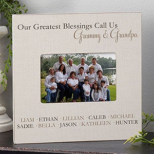 Greatest Blessings Personalized Horizontal Box Picture Frame