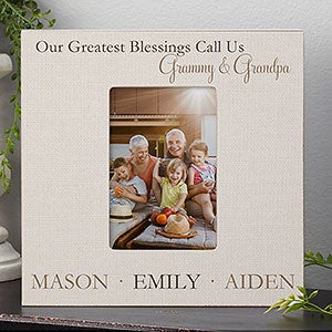 Greatest Blessings Personalized Vertical Box Picture Frame