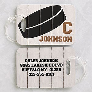 Hockey Personalized Luggage Tags - 2 Pc Set