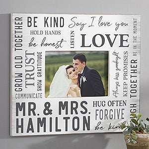 Modern & Bold Personalized Wedding Wall Frame - Horizontal