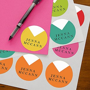 Color Blocks Personalized Stickers