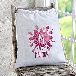 Tie Dye Fun Personalized Sweatshirt Drawstring Bag