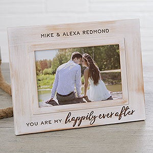 Happily Ever After Engraved Picture Frame - Horizontal