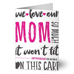 Love Mom So Much Greeting Card - Premium