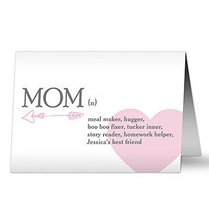 Definition of a Mom Greeting Card - Premium