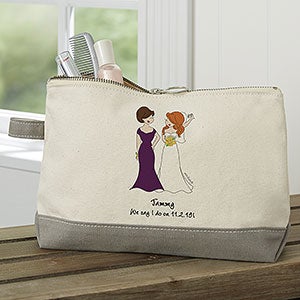 philoSophie's Bridal Party Personalized Grey Makeup Bag