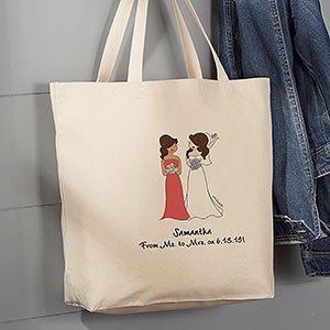 philoSophie's Bridal Party Personalized Canvas Tote Bag - 20x15