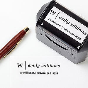 Initial Monogram Personalized Address Stamp