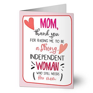 Strong Woman Greeting Card - Premium