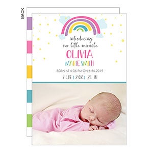 rainbow baby announcement card