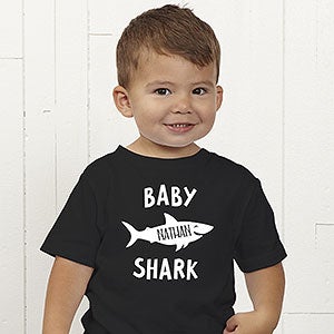 Personalized Baby Shark Toddler T-Shirt - Toddler 2T - White