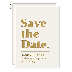 Save the Date Large Letters Cards - Premium - Set of 5