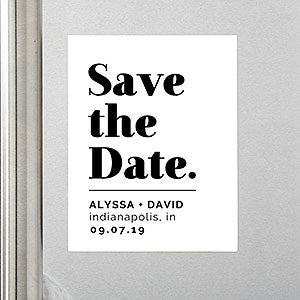 Save the Date Large Letters Magnets - Set of 12