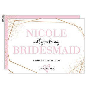 Heart Will You Be My Bridesmaid Card - Premium