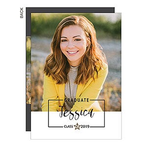 Graduation Star Photo Party Invitation - Set of 5