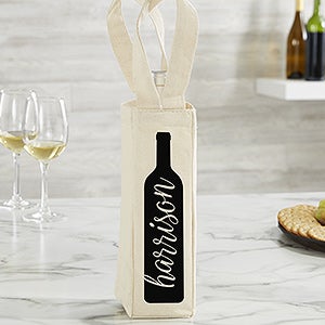 Wine Bottle Personalized Wine Tote Bag