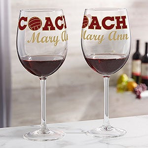 Coach Personalized 19 oz. Red Wine Glass