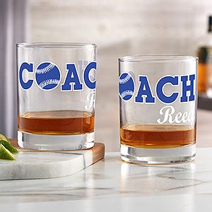 Personalized Coach Whiskey Glasses