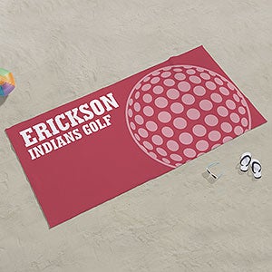 Golf Personalized Beach Towel