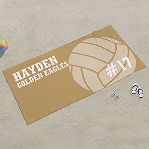 Volleyball Personalized Beach Towel