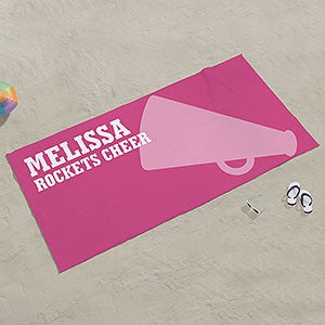 Cheerleading Personalized Beach Towel