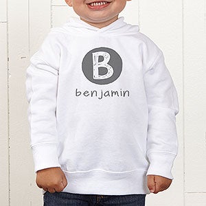 Boy's Name Personalized Toddler Hooded Sweatshirt - Toddler 2T - Pink