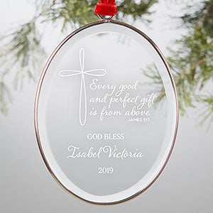 Perfect Gift Personalized Glass Baby Ornament