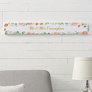 Blooming Love Personalized Wooden Wedding Sign