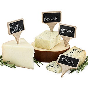 Wooden Chalkboard Cheese Markers - Set of 4