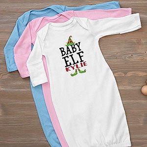 Christmas Elf Personalized Baby Gown